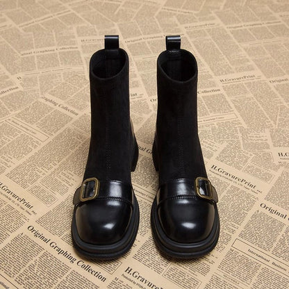 SCARLET – BUCKLE ANKLE BOOTS