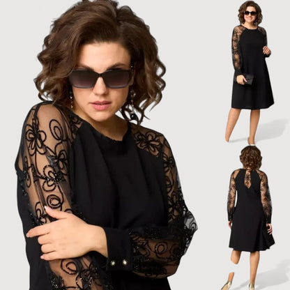 EVELYN – CLASSIC LACE SLEEVE DRESS