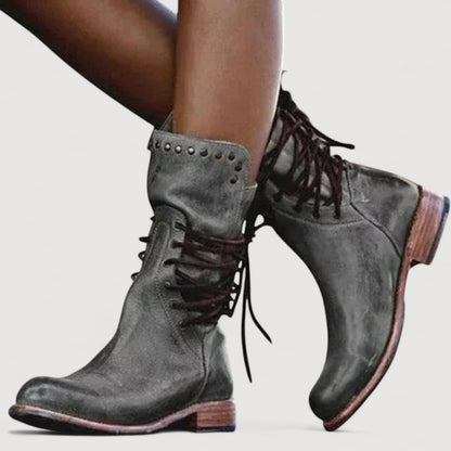 MAREN – WESTERN LACE-UP BOOTS