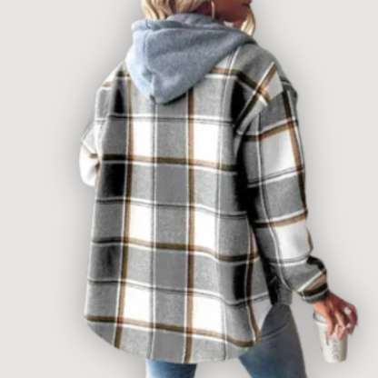 ROWAN – PLAID HOODED JACKET